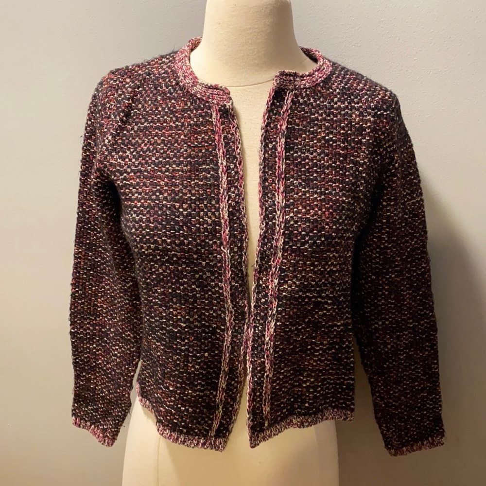 🔥Elle XS cotton blend open front sweater cardigan